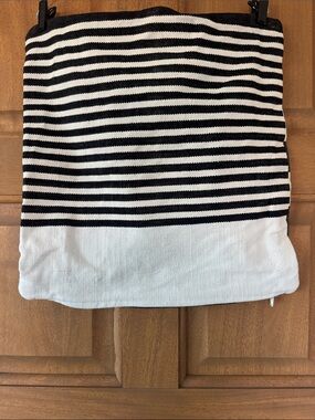 kate spade Black and White Striped Accent Pillow Cover -20”x 20”